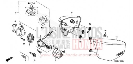 COUVERCLE LATERAL (VTX1800C15/6/7/8) VTX1800C16 de 2006